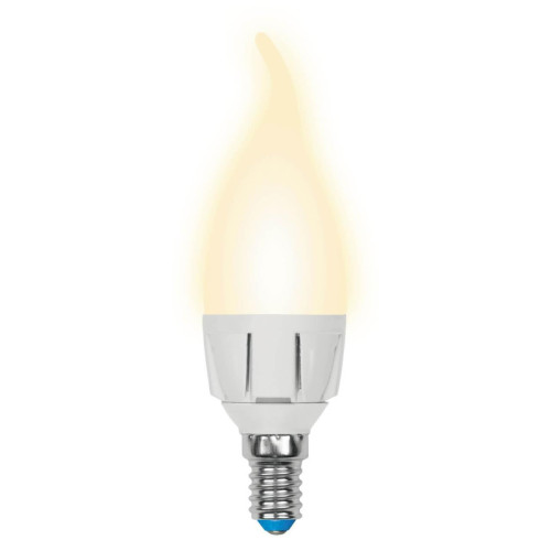 Лампа светодиодная диммируемая (UL-00004299) Uniel E14 7W 3000K матовая LED-CW37 7W/3000K/E14/FR/DIM PLP01WH