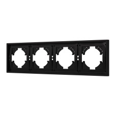 Рамка пластиковая на 4 поста Arlight FRM-TENDO-SFPL-4-BK 054654 Рамка пластиковая на 4 поста Arlight FRM-TENDO-SFPL-4-BK 054654