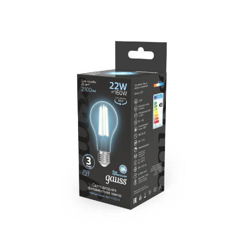 Лампа светодиодная Gauss Filament E27 22W 4100K 102902222