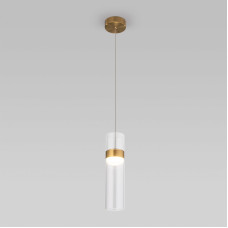Подвесной светильник Eurosvet Lumen 50244/1 LED латунь/прозрачный a061286