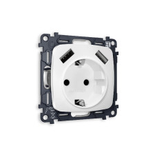 Комплект механизма розетки 2USB A+A 18W (быстрая зарядка) с/з Ambrella Volt Omega MO129010