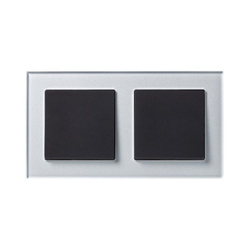 Рамка 2-ая Systeme Electric AtlasDesign Nature Стекло алюминий ATN320302