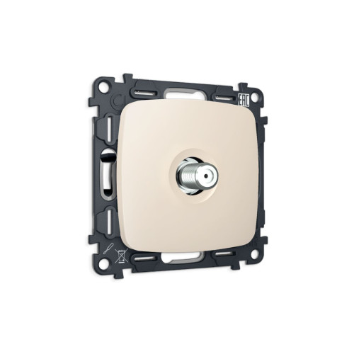 Комплект механизма TV розетки Ambrella Volt SAT 5-2400MHz 3.5dB OMEGA MO333050 Бежевый матовый QUANT (OP3330, VM215)