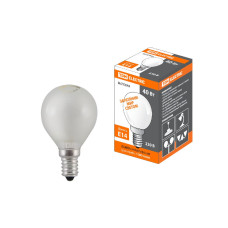 Лампа накаливания TDM Electric Е14 40W матовая SQ0332-0005