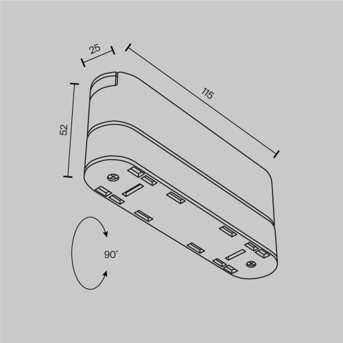 Адаптер к трековому светильнику Maytoni Magnetic track system Radity TRA084FC-11SW