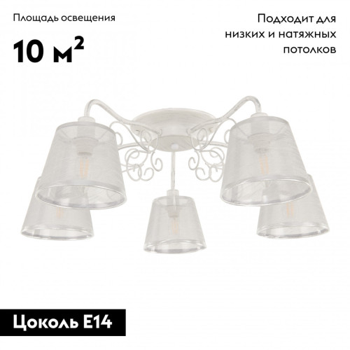 Потолочная люстра Arte Milano 341120/5 WT+SL