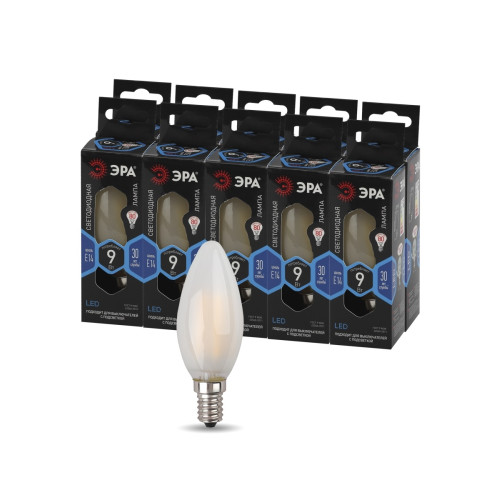 Лампа светодиодная Эра E14 9W 4000K F-LED B35-9w-840-E14 frost Б0046996 Лампа светодиодная Эра E14 9W 4000K F-LED B35-9w-840-E14 frost Б0046996