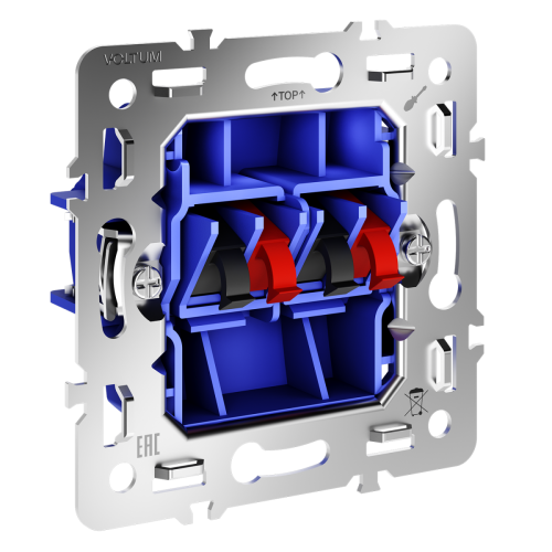 Механизм розетки акустической 4-местной Voltum S70 VLS0603M
