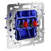 Механизм розетки акустической 4-местной Voltum S70 VLS0603M