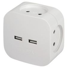 Разветвитель электрический Эра SP-4-USB-W Б0049532
