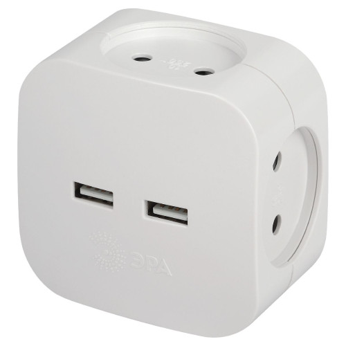 Разветвитель электрический Эра SP-4-USB-W Б0049532