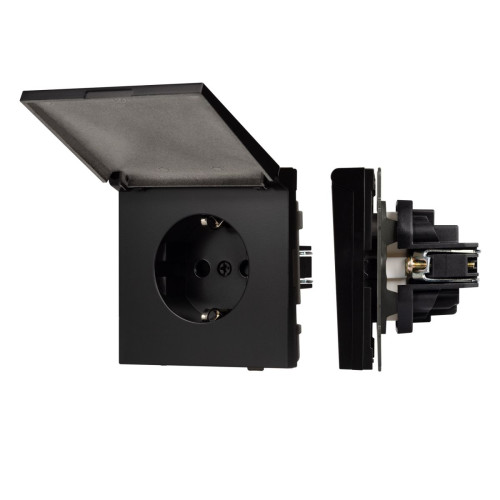 Механизм розетки влагозащищённый Arlight SCT-TENDO-MCP-PL-BK (230V, 16A) 054091 Механизм розетки влагозащищённый Arlight SCT-TENDO-MCP-PL-BK (230V, 16A) 054091