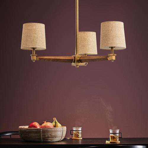 Люстра на штанге ImperiumLoft Stavra Jorgenson Beige/Light Wood 203577-26