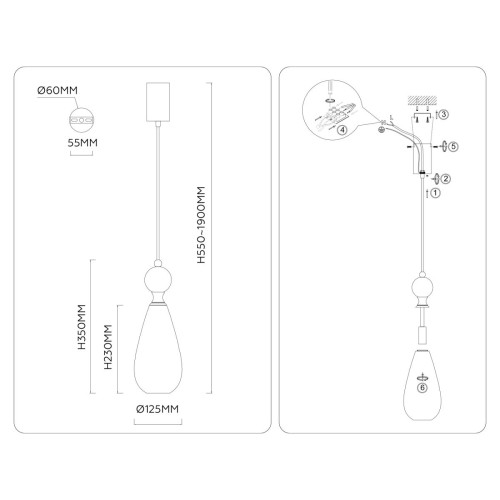 Подвесной светильник Ambrella Light High Light Ceramo Modern LH53289