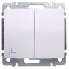 Переключатель двухклавишный на 2 направления Legrand Galea Life 10A 250V IP44 белый 771022