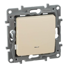 Выключатель одноклавишный Legrand Etika 10A 250V с подсветкой слоновая кость 672303
