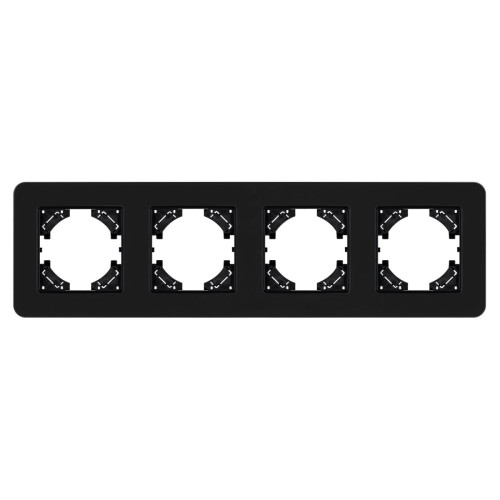 Рамка на 4 поста стеклянная Arlight FRM-OMALI-SFGS-4-BK 049717