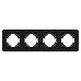 Рамка на 4 поста стеклянная Arlight FRM-OMALI-SFGS-4-BK 049717