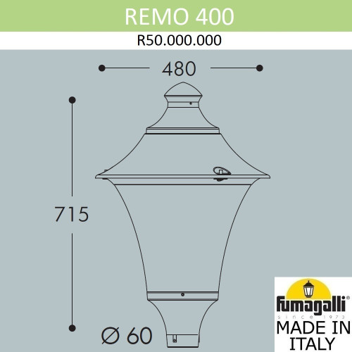 Уличный светильник Fumagalli Remo R50.000.000.AYE27