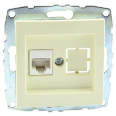 Розетка MONO ELECTRIC L / D Механизм (2хRj45 Cat 6) Кремовая 500-001705-126