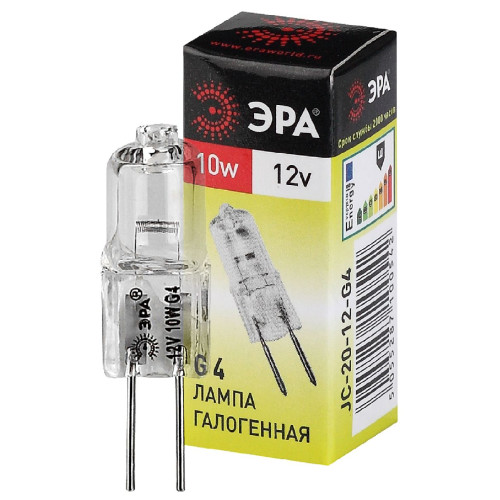 Лампа галогенная Эра G4 10W 3000K G4-JC-10W-12V C0027367