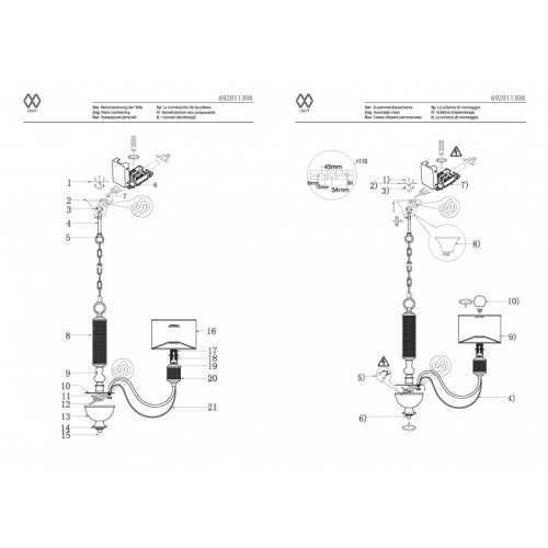 Подвесная люстра MW-Light 692011308