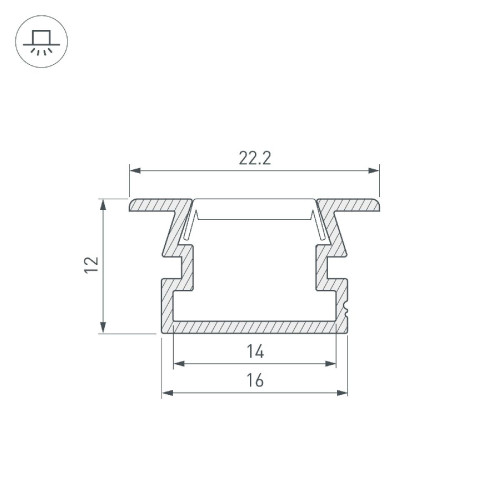 Профиль Arlight PDS-FS-2000 ANOD 038687