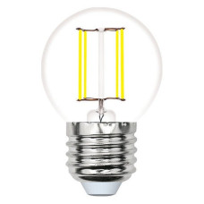 Лампа светодиодная филаментная Volpe E27 6W 4000K прозрачная LED-G45-6W/4000K/E27/CL/SLF UL-00008309