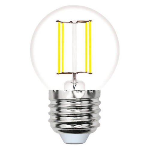 Лампа светодиодная филаментная Volpe E27 6W 4000K прозрачная LED-G45-6W/4000K/E27/CL/SLF UL-00008309
