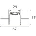 Шинопровод встраиваемый магнитный Italline Kreator IT09-9021 black