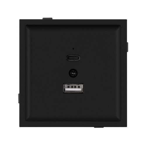 Механизм USB розетки Arlight SCT-TENDO-MUAC-SFPL-BK (5V, 3A, QC3) 054536