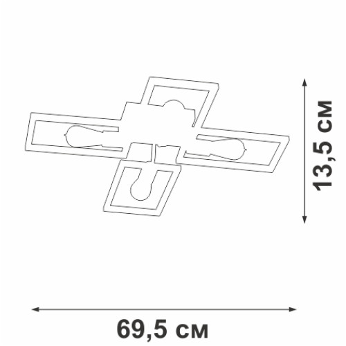 Потолочная люстра Vitaluce V3031-7/4PL
