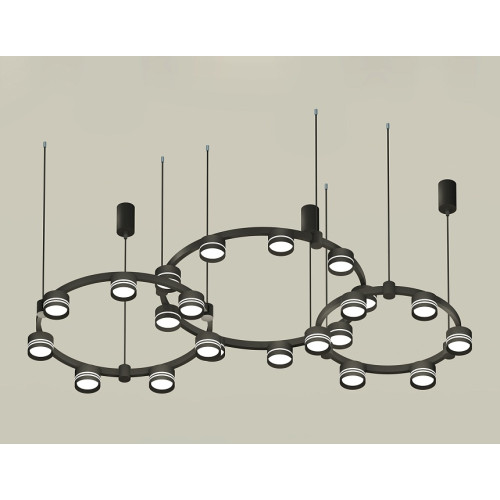 Комплект подвесного светильника Ambrella Light Techno Ring XR92092200 (A9209x3, C9242, C9238, C9232, N8462, N8478)