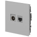 Розетка Эра Arktik 16-3110-03 комбинированная RJ45+TV алюминий Б0070496