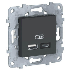 Розетка компьютерная USBx2 Schneider Electric Unica New тип А+С NU501854