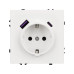 Механизм розетки с USB зарядкой Arlight SCT-NOBE-MUAC-SFPL-WH (230V, 16A) 054284
