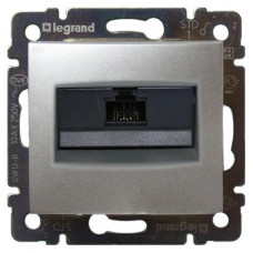 Розетка компьютерная RJ45 Legrand Valena 5e кат UTP с захватами алюминий 770230