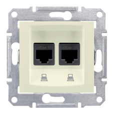 Розетка компьютерная 2хRJ45 Schneider Electric Sedna STP SDN5000147