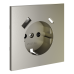 Накладка для розетки с заземлением и защитными шторками, с USB A+C Voltum S70 (шелк) VLS001004