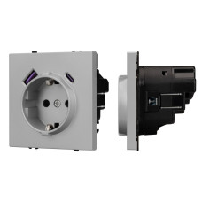 Механизм розетки Arlight с USB зарядкой SCT-NOBE-MUAC-SFPL-IS (230V, 16A) 059445