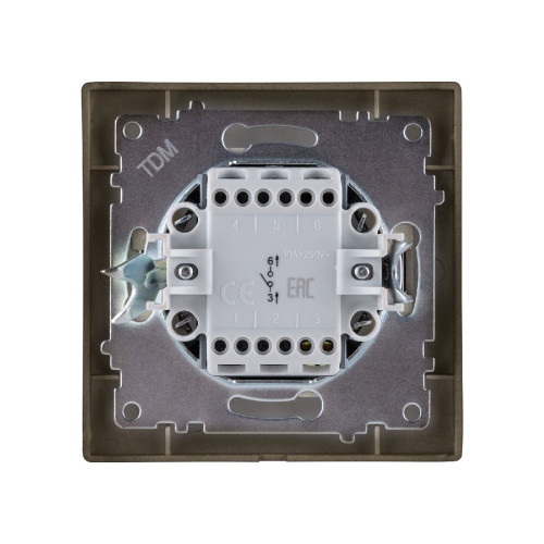 Выключатель одноклавишный Лама TDM Electric SQ1815-0701