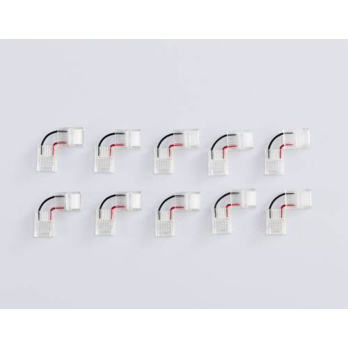 Соединитель угловой Ambrella Light Illumination COB 12/24V для лент 12mm (2 конт.) (10шт. в комплекте) GS6871