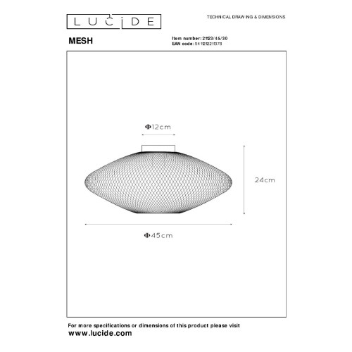 Потолочный светильник Lucide Mesh 21123/45/30