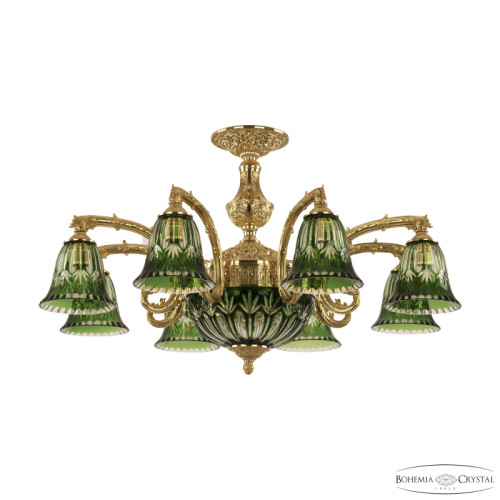 Подвесная люстра Bohemia Ivele Crystal Florence 71212P/8/210 G P2 D Clear-Green/H-1I