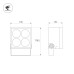 Прожектор Arlight ALT-BLOCK-S130x130-15W Day4000 (GR, 60 deg, 230V) 055243