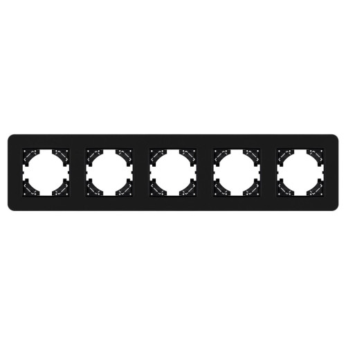 Рамка на 5 постов стеклянная Arlight FRM-OMALI-SFGS-5-BK 049721