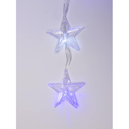 Светодиодная гирлянда (UL-00001410) Uniel занавес 220V белый ULD-E5505-196/DTK WHITE-BLUE IP20 STARS-1