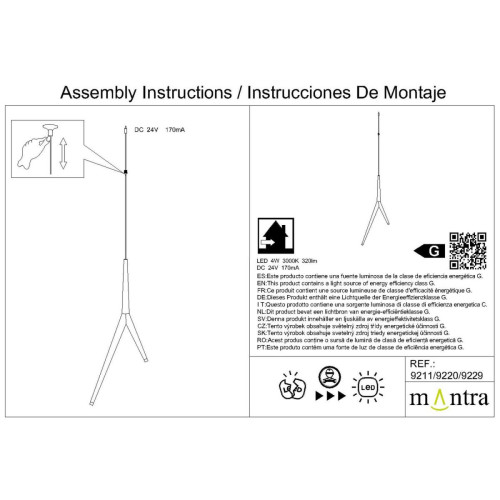 Подвесная люстра Mantra Arrecife 9382+9211 (5L)