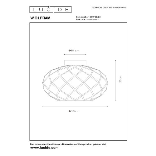 Потолочный светильник Lucide Wolfram 21117/30/02