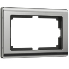 Рамка Werkel Metallic для двойной розетки глянцевый никель W0081602 4690389159077